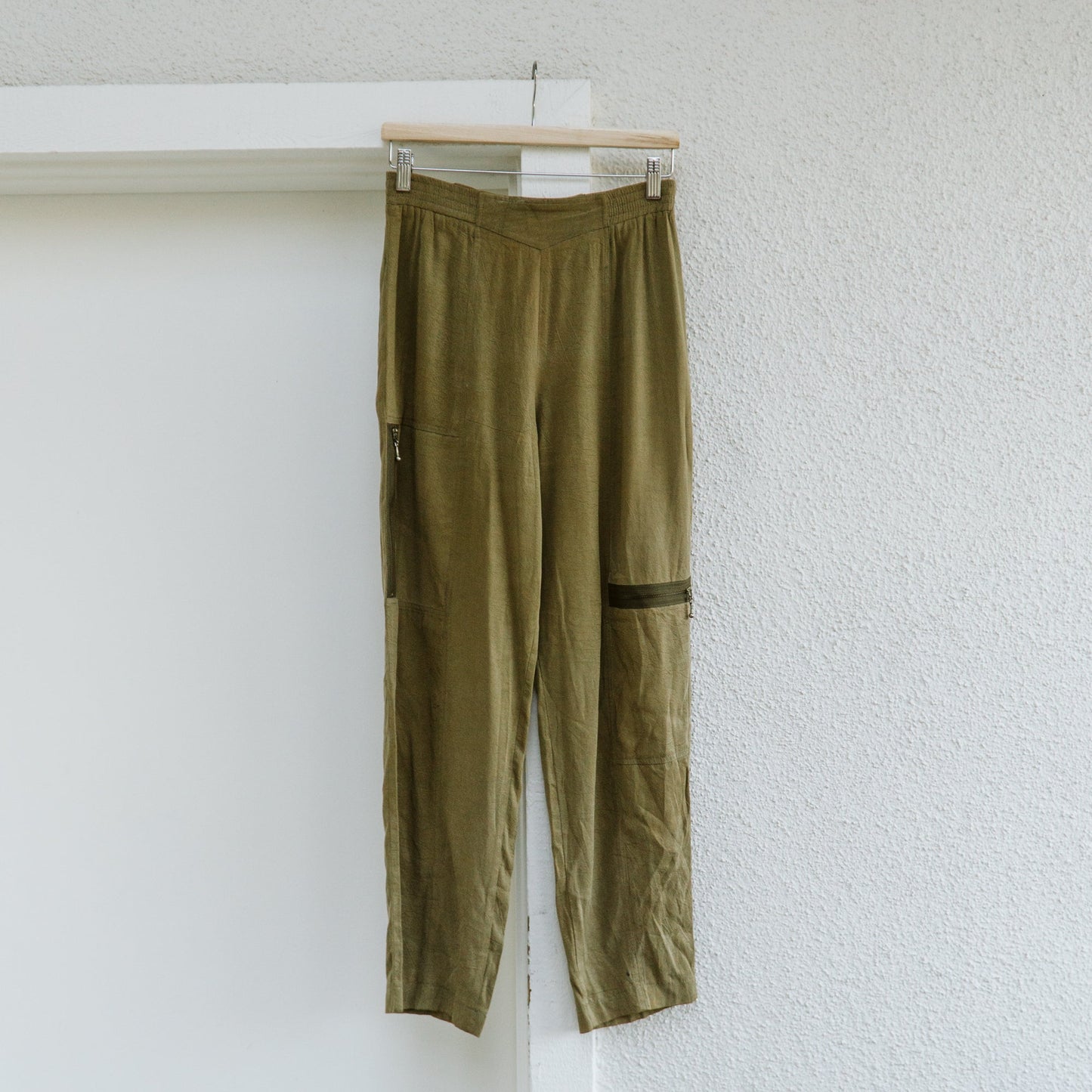 Green Drape Cargo Pants | S/M