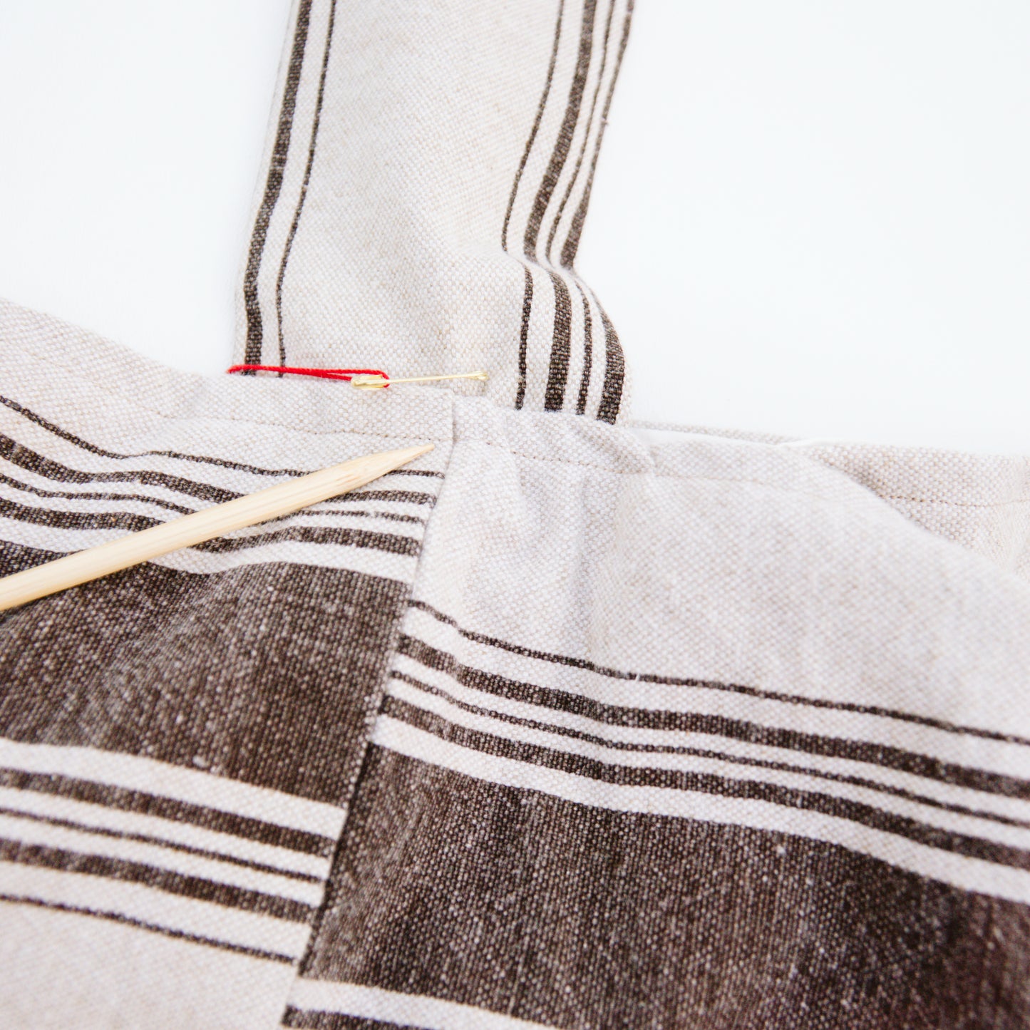 Handmade Pillowcase Stripe Messenger Bag