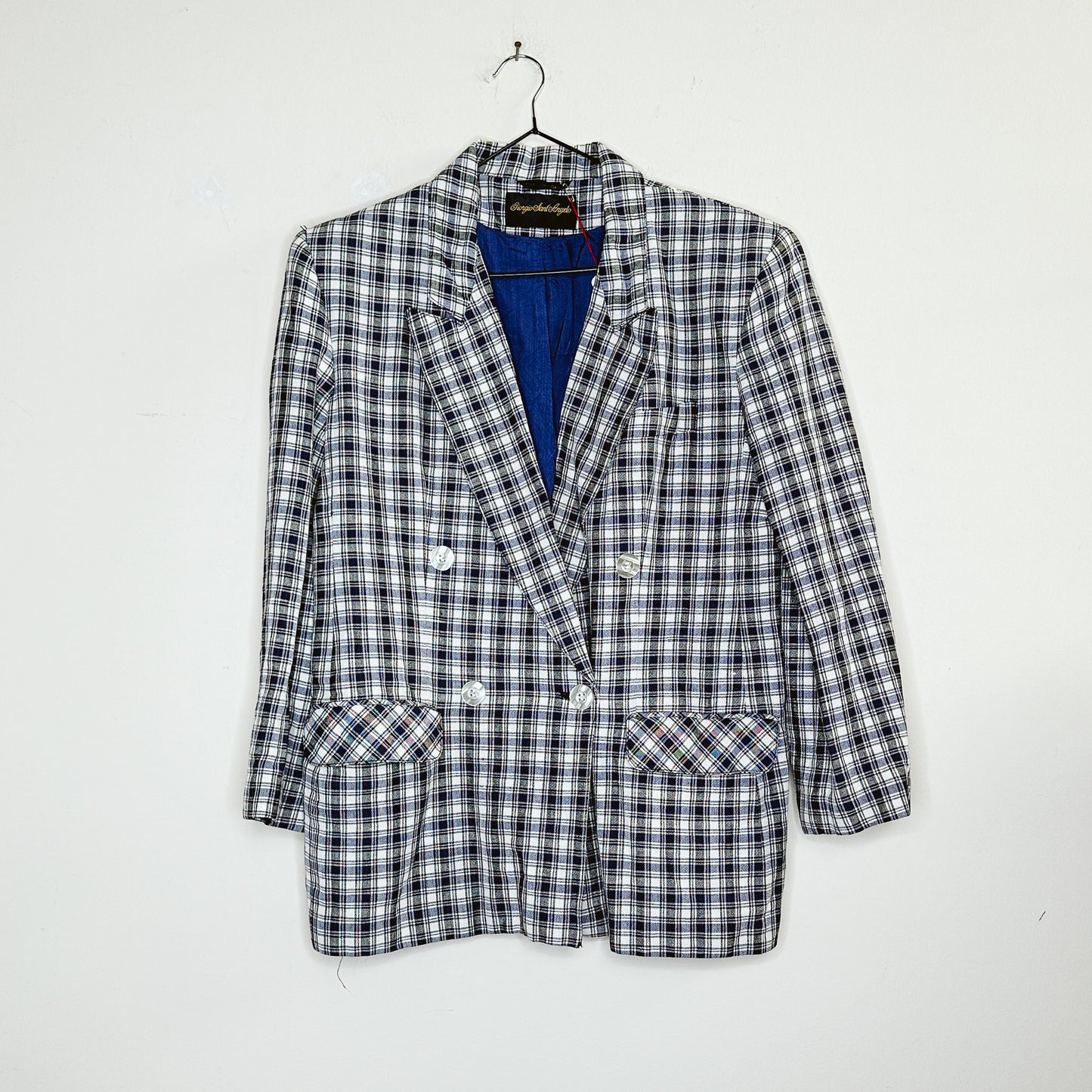 80's Giorgio Sant'Angelo Check Blazer | M