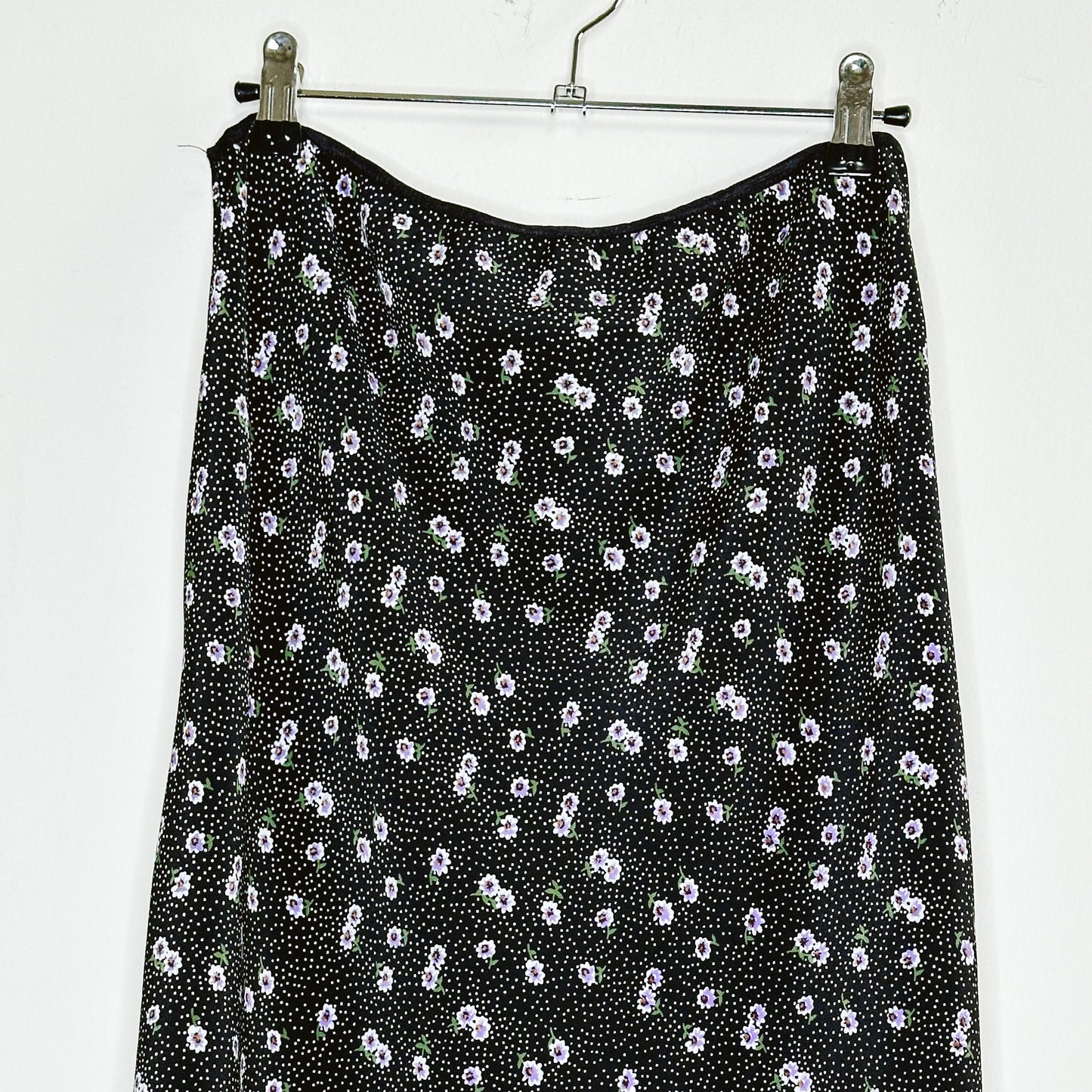 90's Ditsy Floral Dot Skirt | L