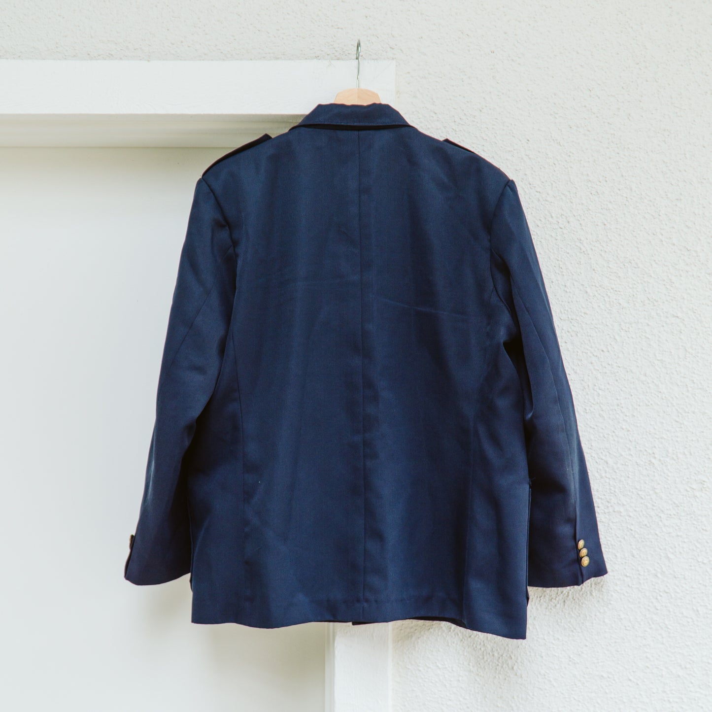 Men's 70's Military Navy Blue Blazer Jacket | L