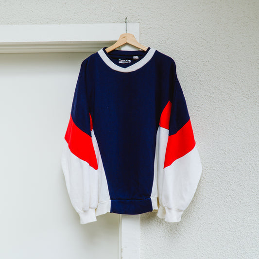 Men's 80's Navy, White, Red | XL Sweatshirt