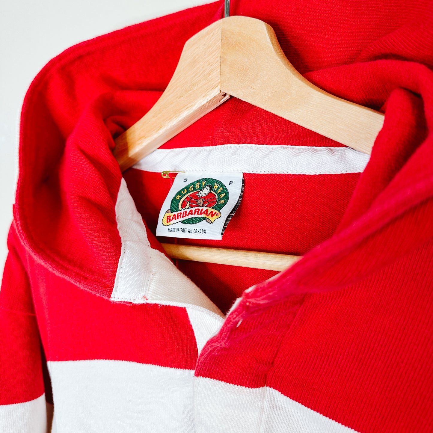 Men's Cornell Rugby Stripe Hooded Pullover | M