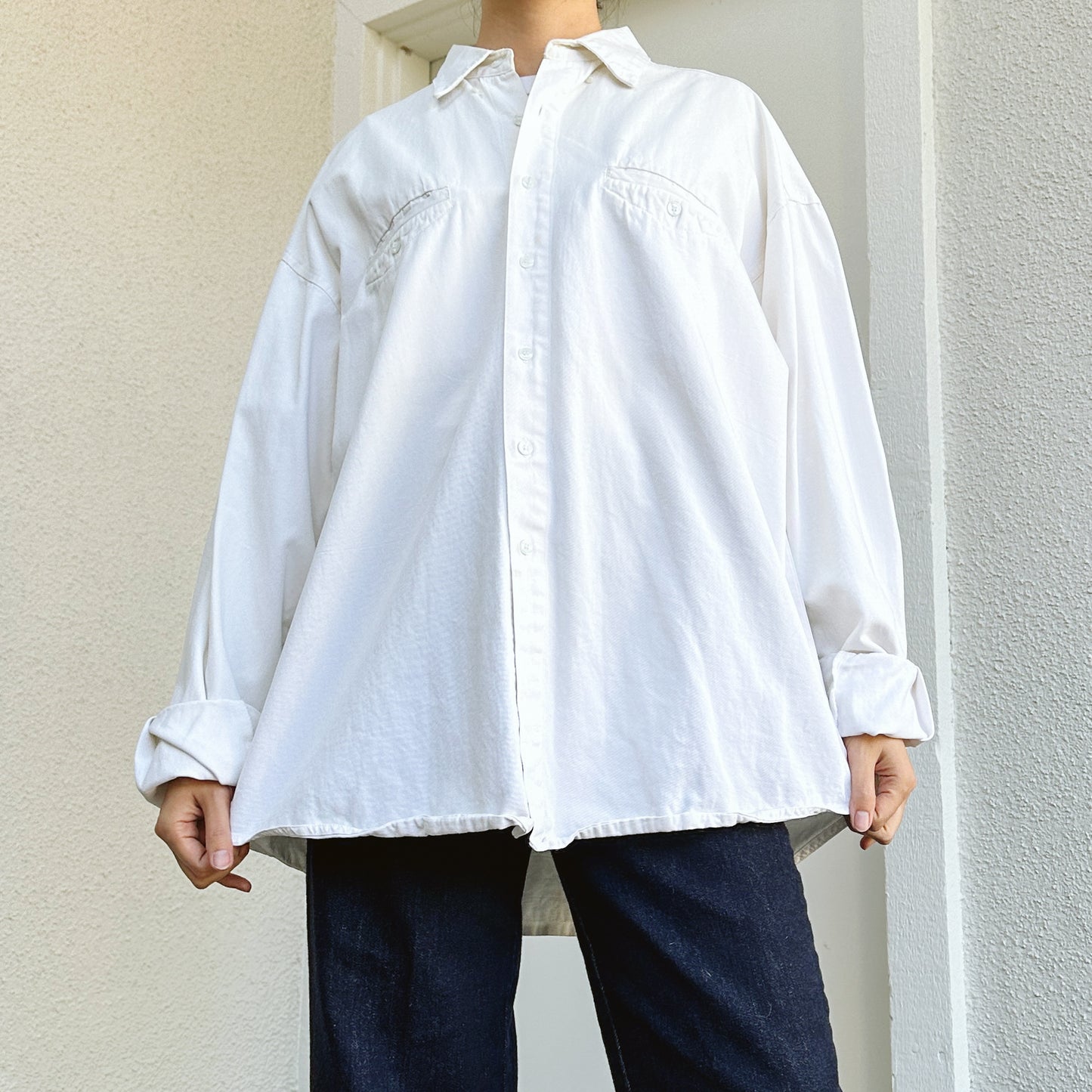 Men's Off-White Button Down Shirt | XL