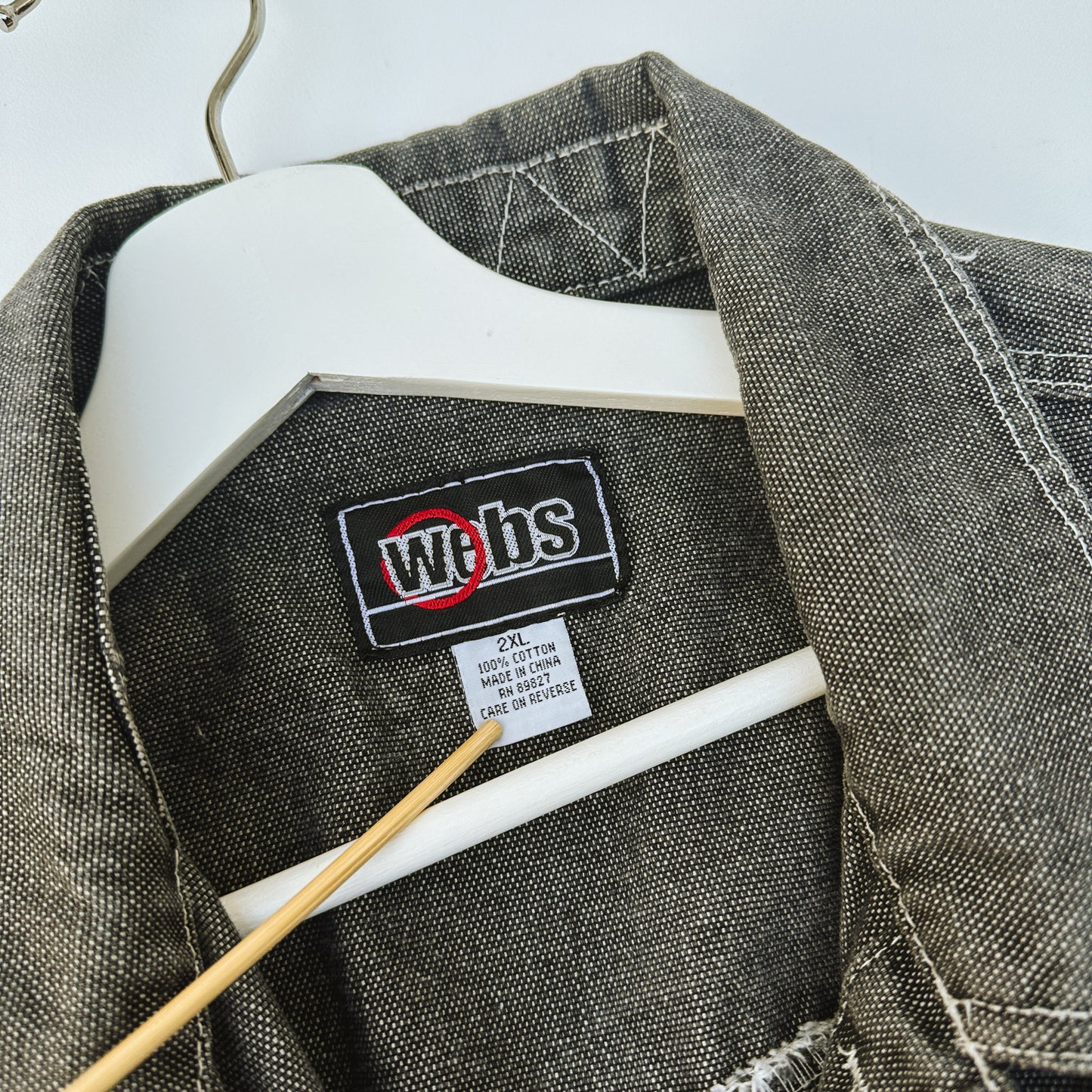 Men's Y2K Gray Denim Jacket | 2XL