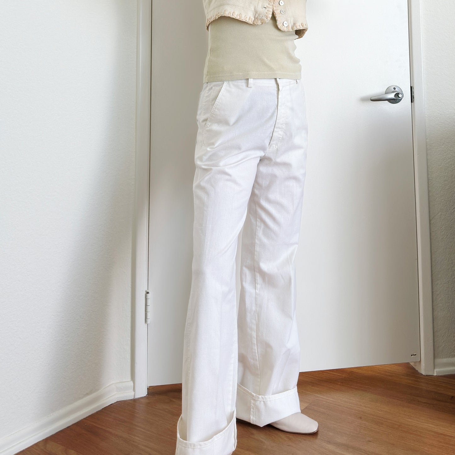 Men's 80's White Linen Levi's Trousers | M