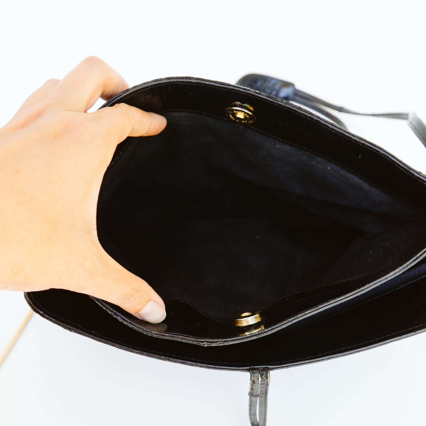 Patent Leather Crossbody Clutch Bag