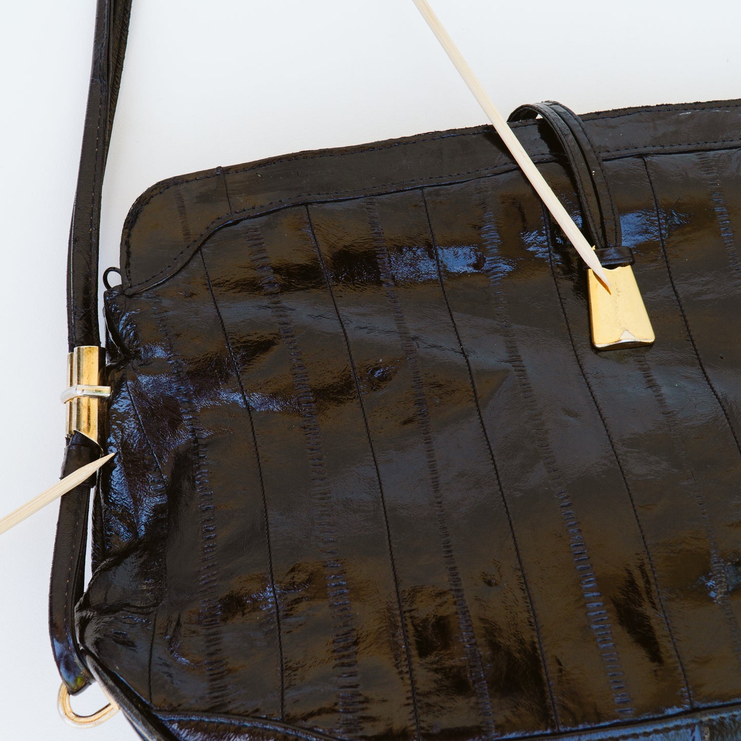 Patent Leather Crossbody Clutch Bag