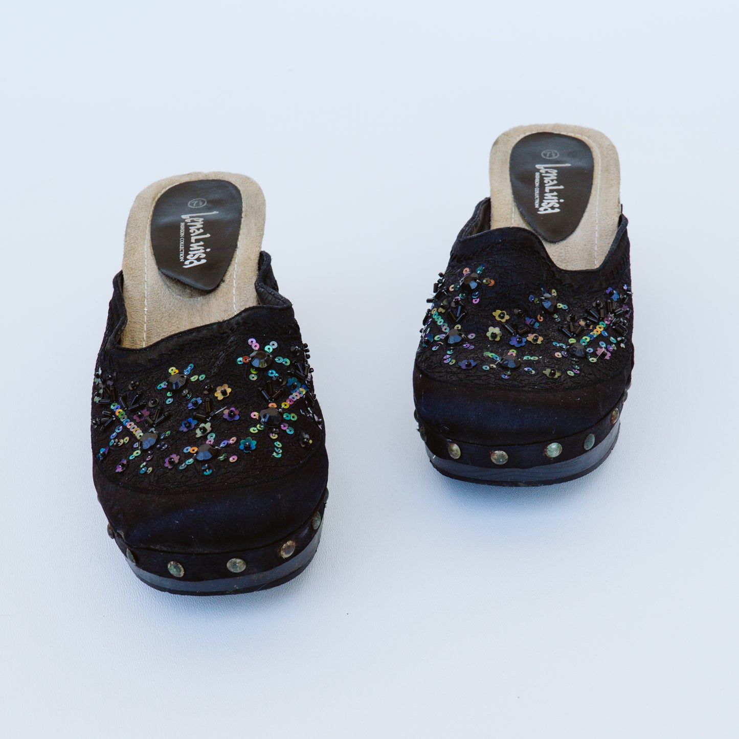 Y2K Beaded Black Clogs | 7.5