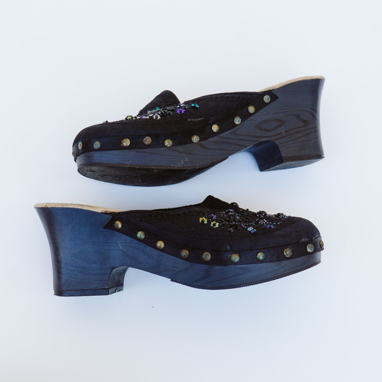 Y2K Beaded Black Clogs | 7.5