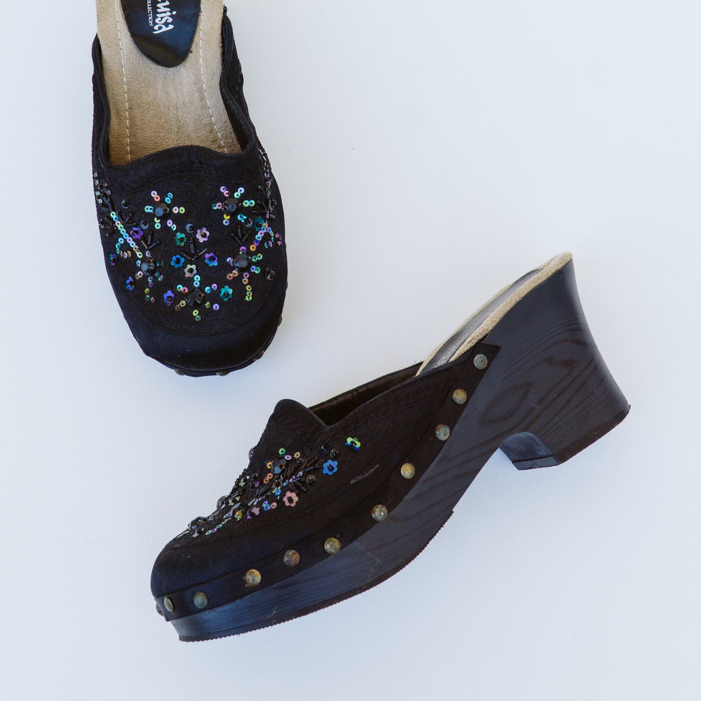 Y2K Beaded Black Clogs | 7.5