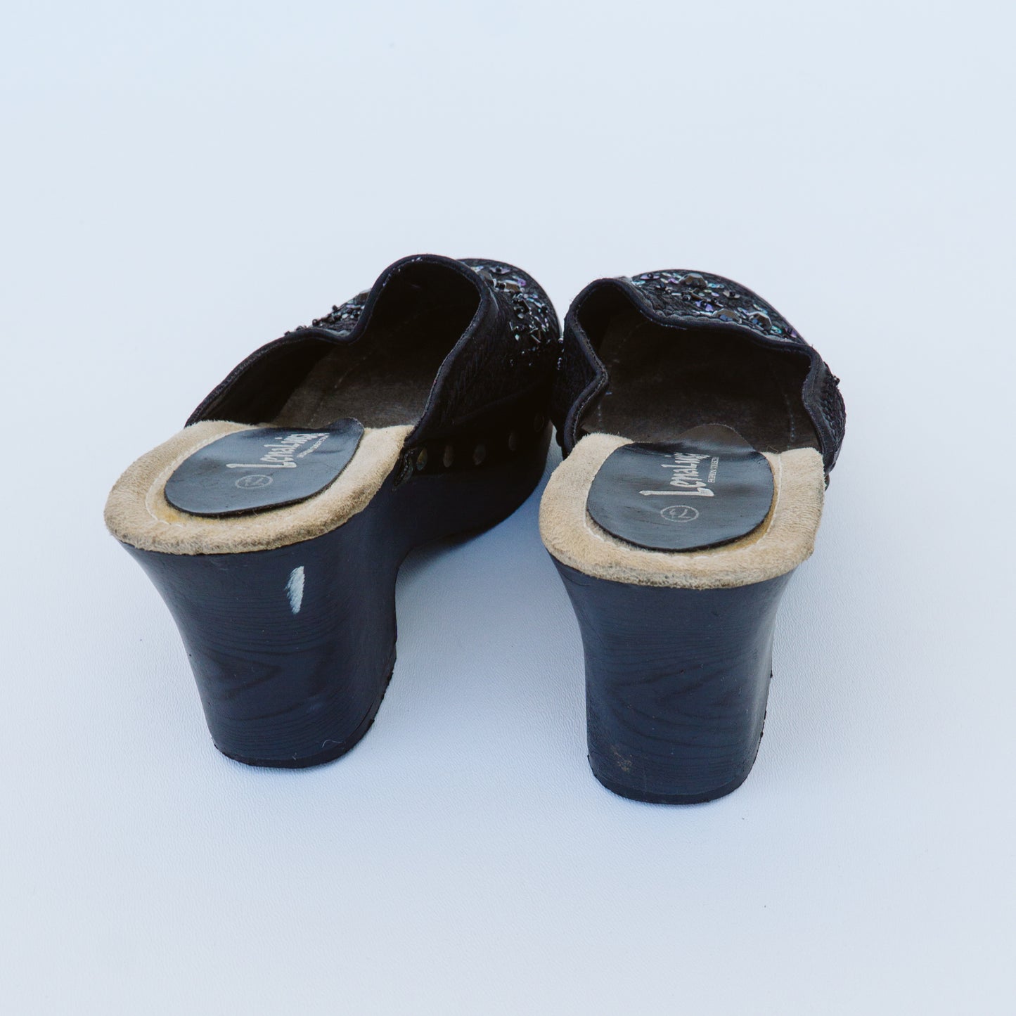 Y2K Beaded Black Clogs | 7.5