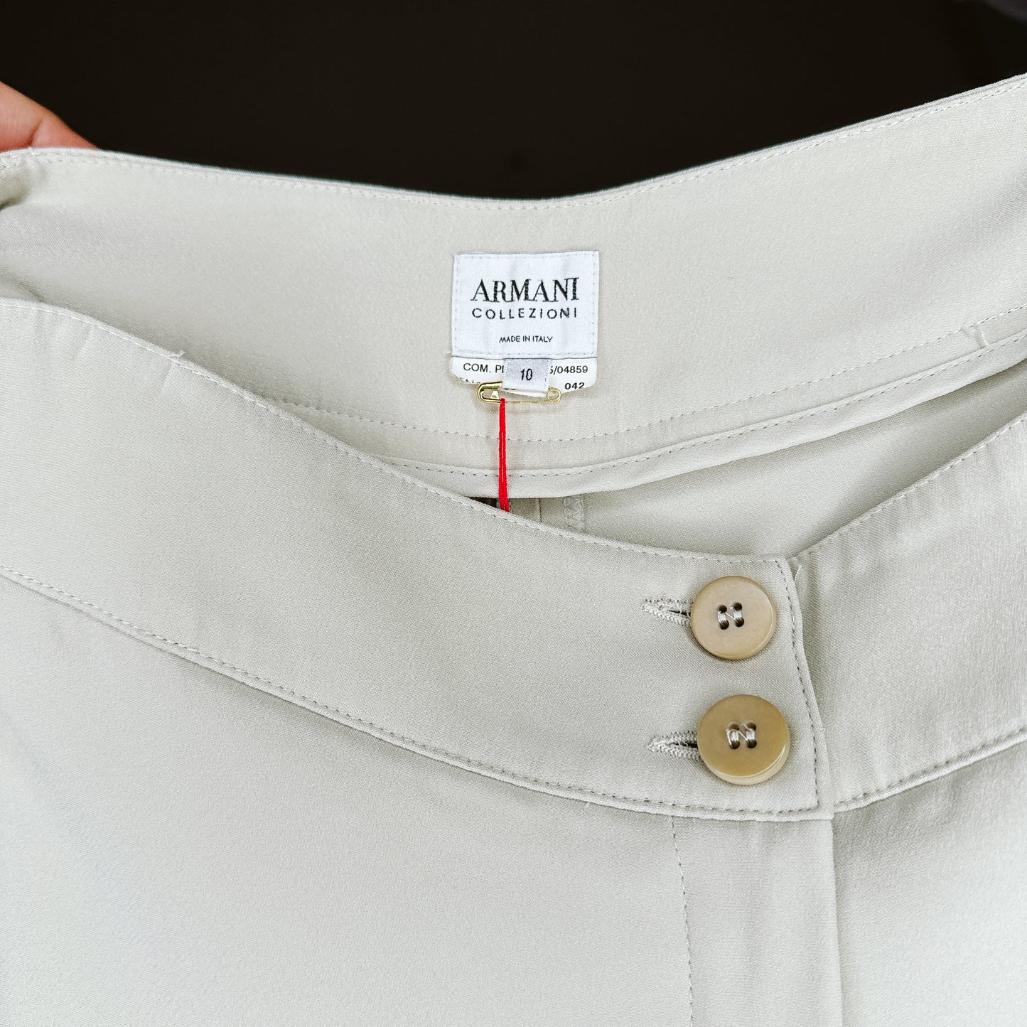 Y2K Beige Armani Trousers | M