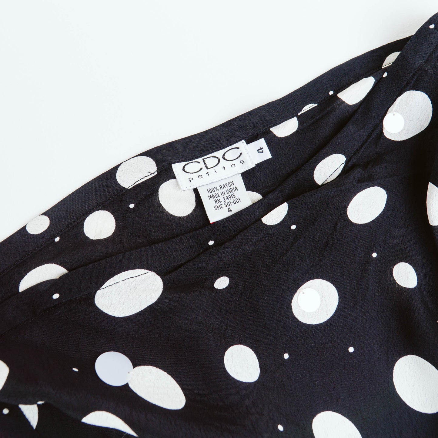 Y2K Black Polka Dot Sequin Skirt | L