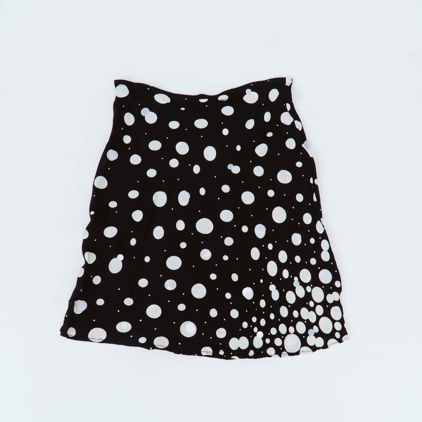 Y2K Black Polka Dot Sequin Skirt | L