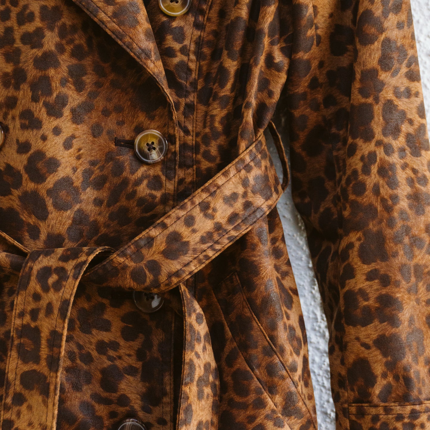 Y2K Cache Cheetah Print Trench Coat | S