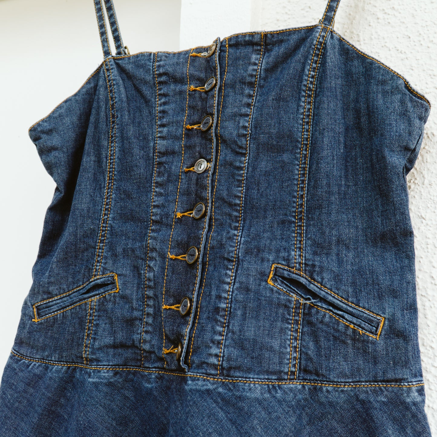 Y2K Denim Drop Waist Dress | L/XL