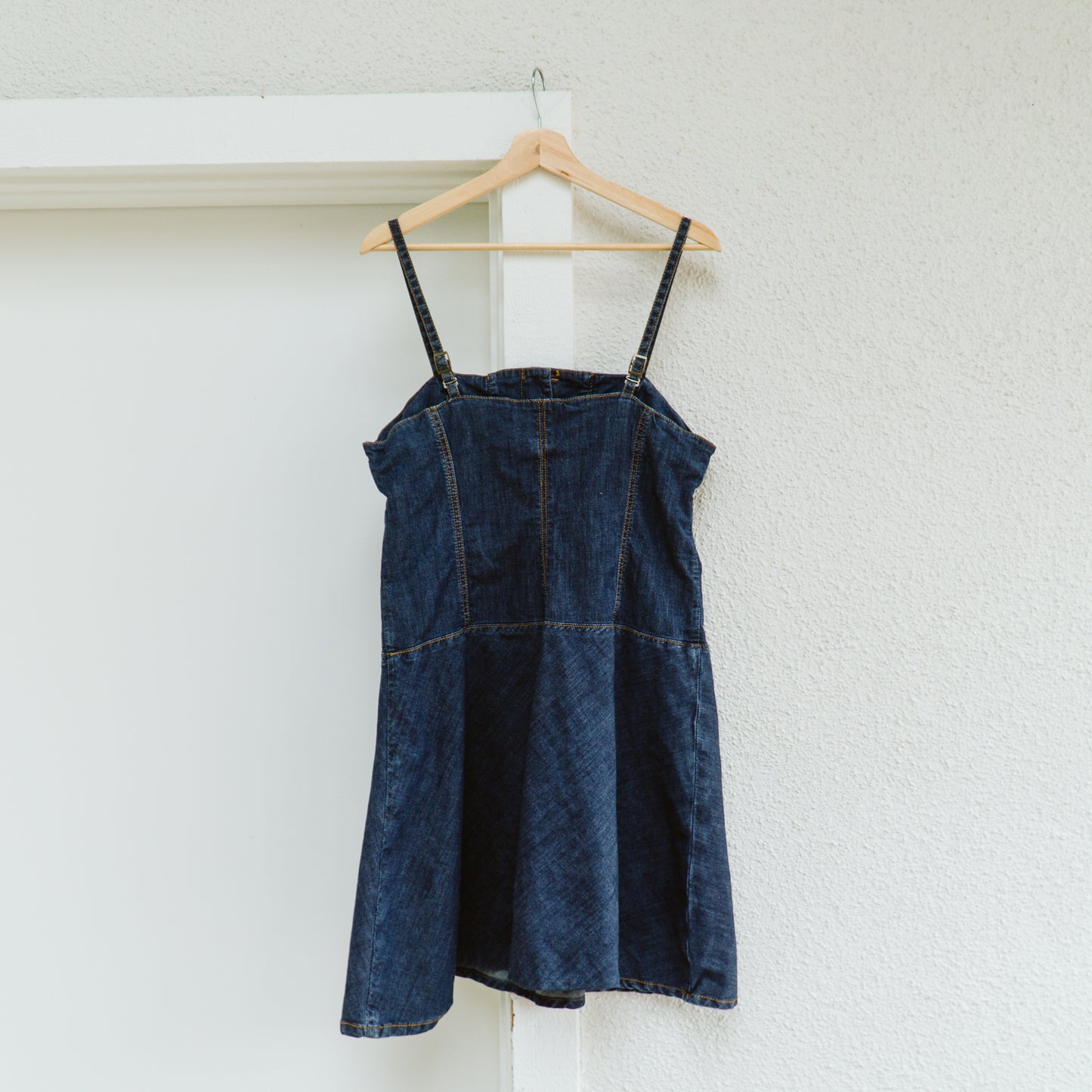 Y2K Denim Drop Waist Dress | L/XL