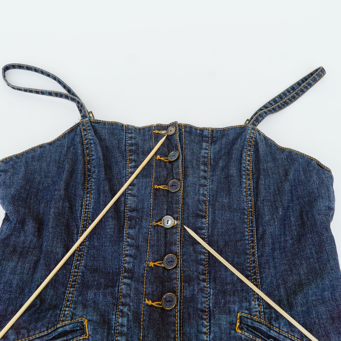 Y2K Denim Drop Waist Dress | L/XL