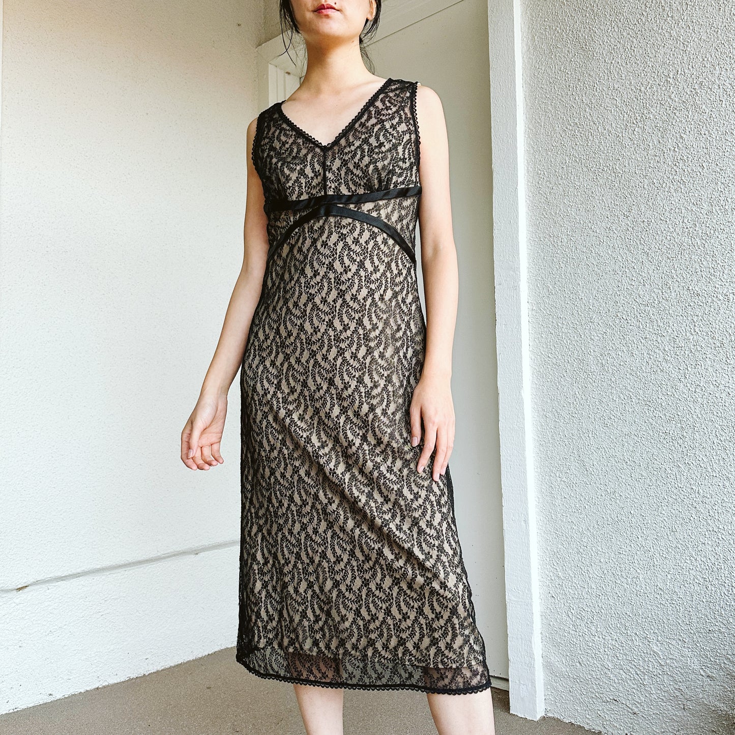 Y2K Express Lace Midi Dress M/L