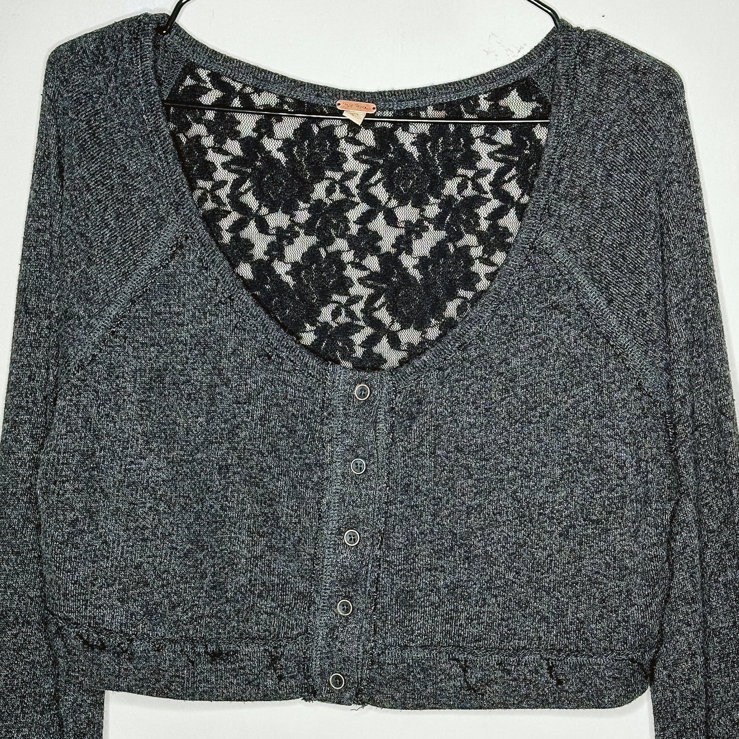 Y2K Free People Cropped Cardigan | M