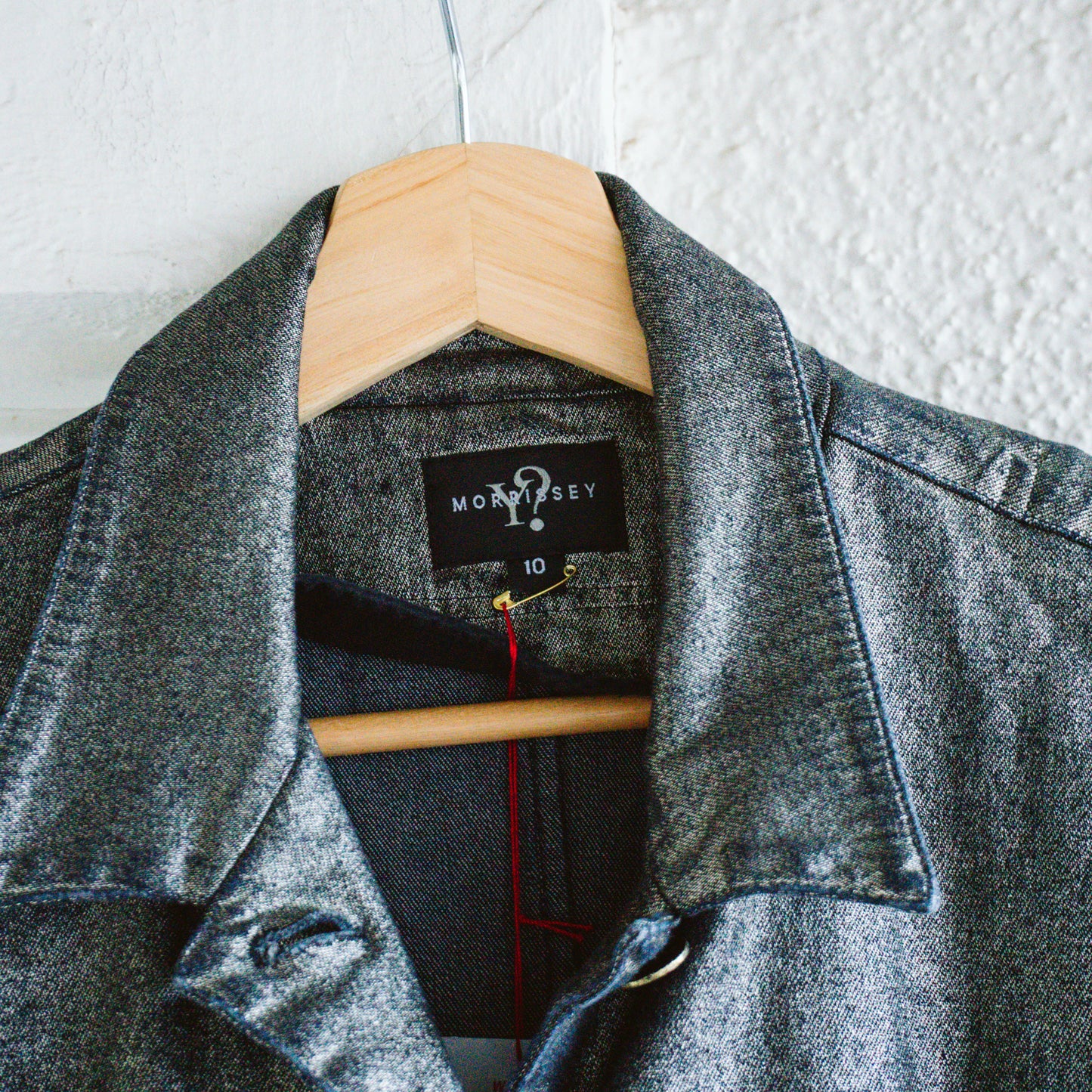 Y2K Silver Denim Stretch Jacket