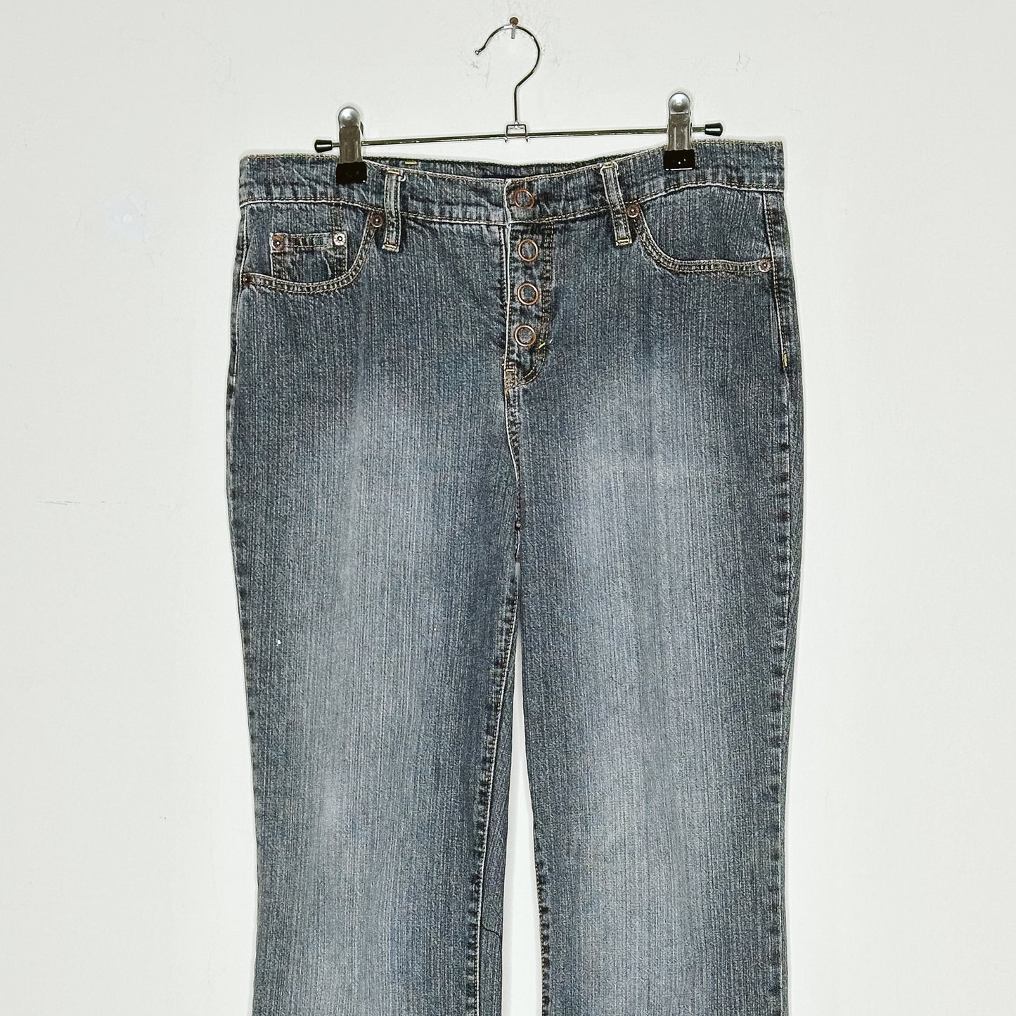 Y2K Snap Button Low Rise Jeans | M