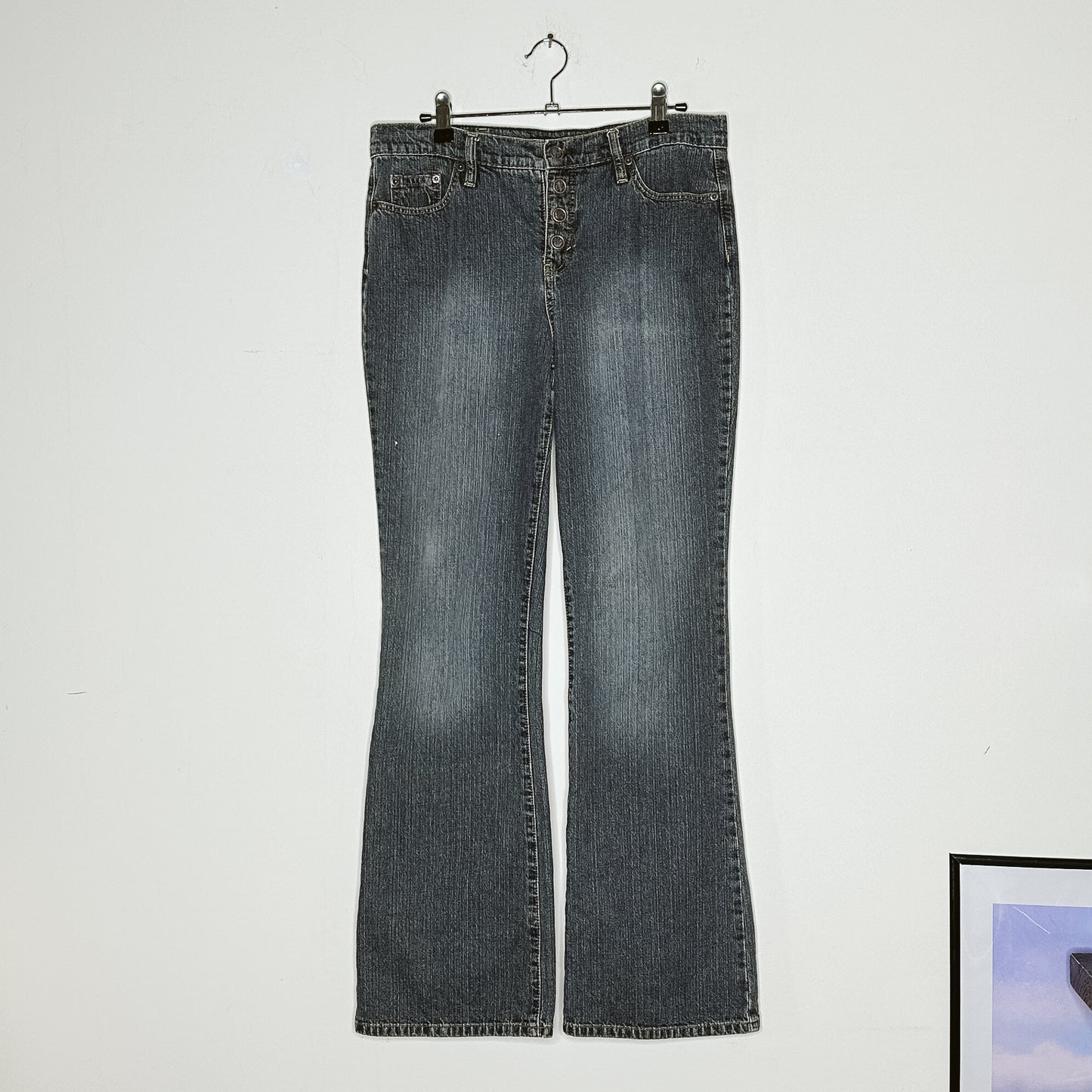 Y2K Snap Button Low Rise Jeans | M