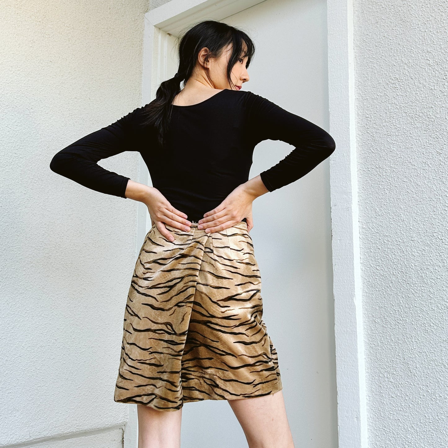 Y2K Soft Animal Print Mini Skirt | XL