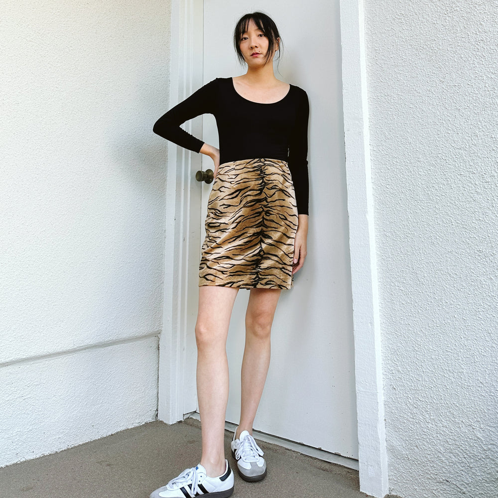 Y2K Soft Animal Print Mini Skirt | XL