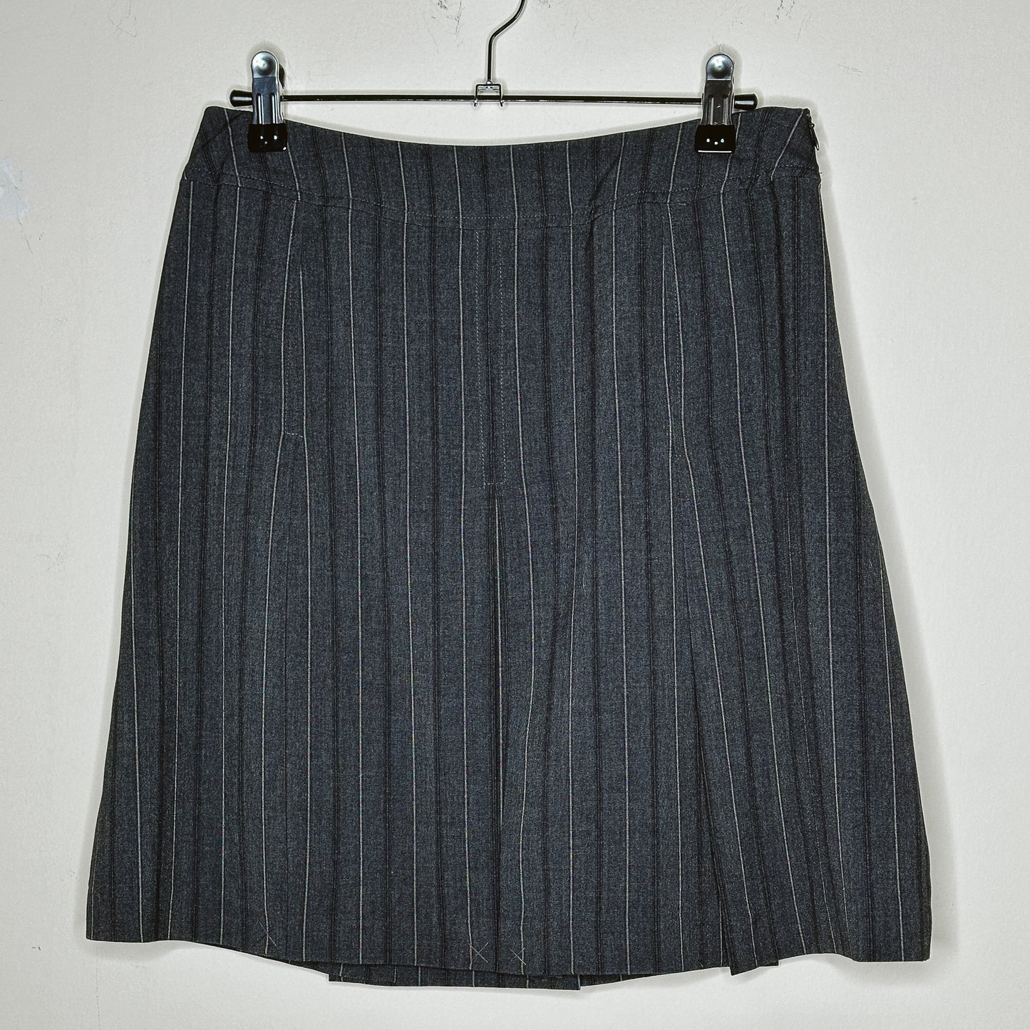 Y2K Stripe Pleated Mini Skirt | M