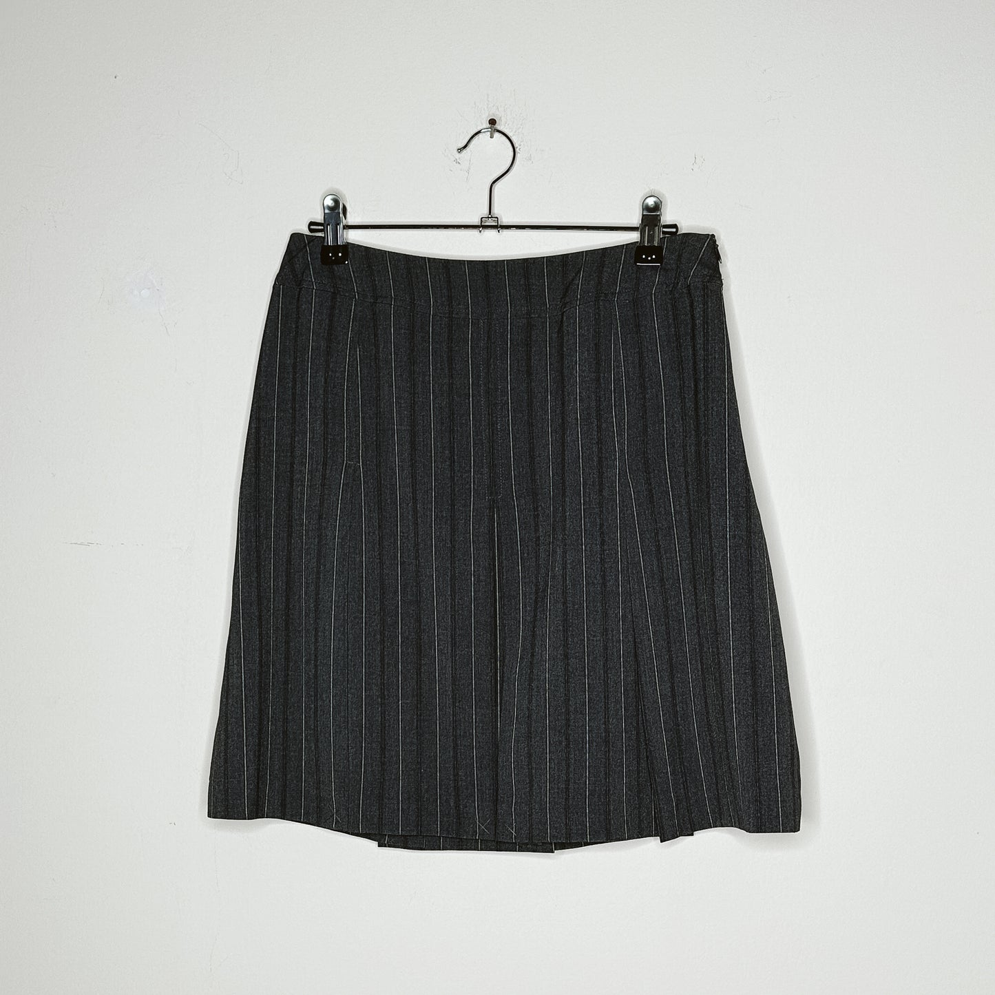 Y2K Stripe Pleated Mini Skirt | M