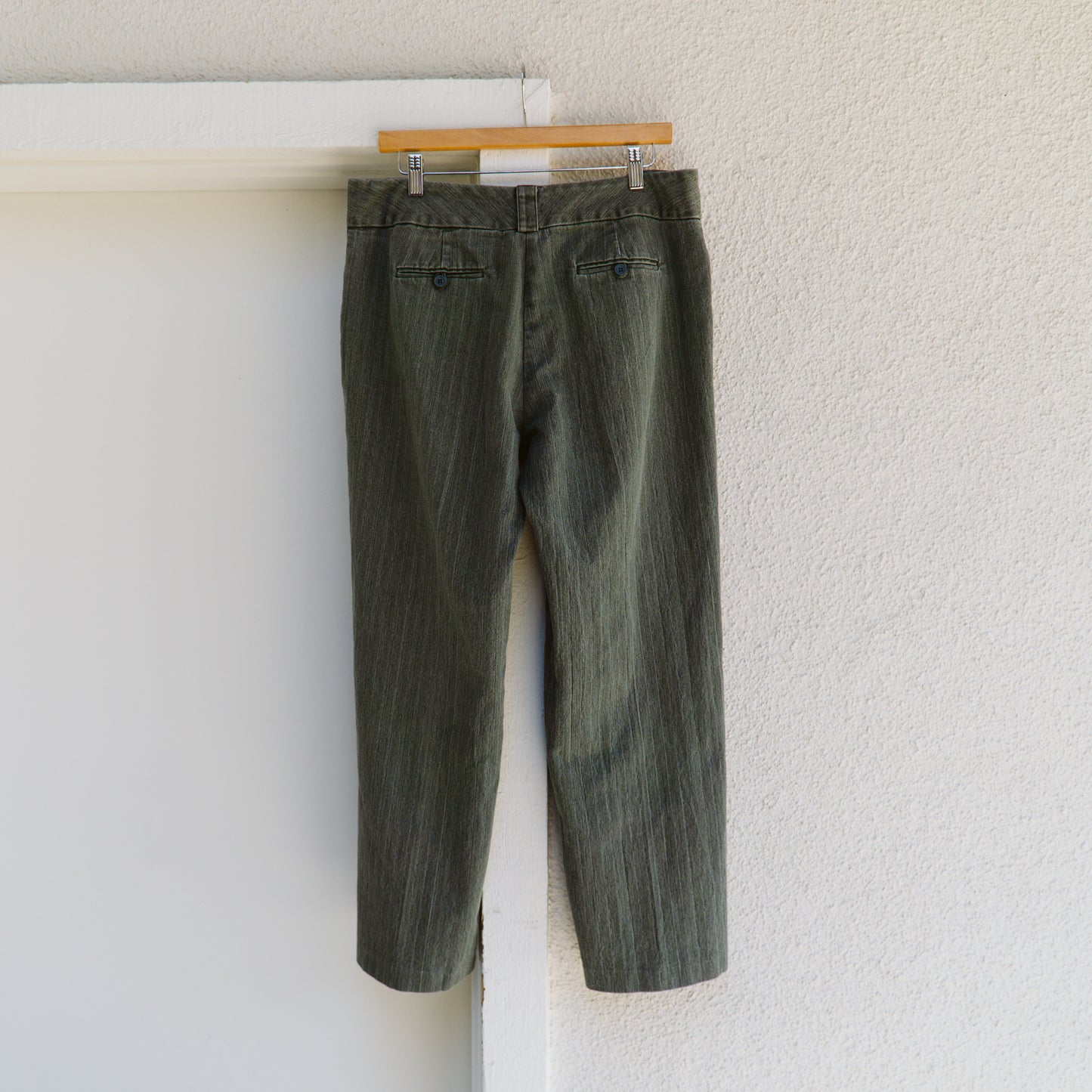 Y2K Wide Leg Olive Jeans | XL