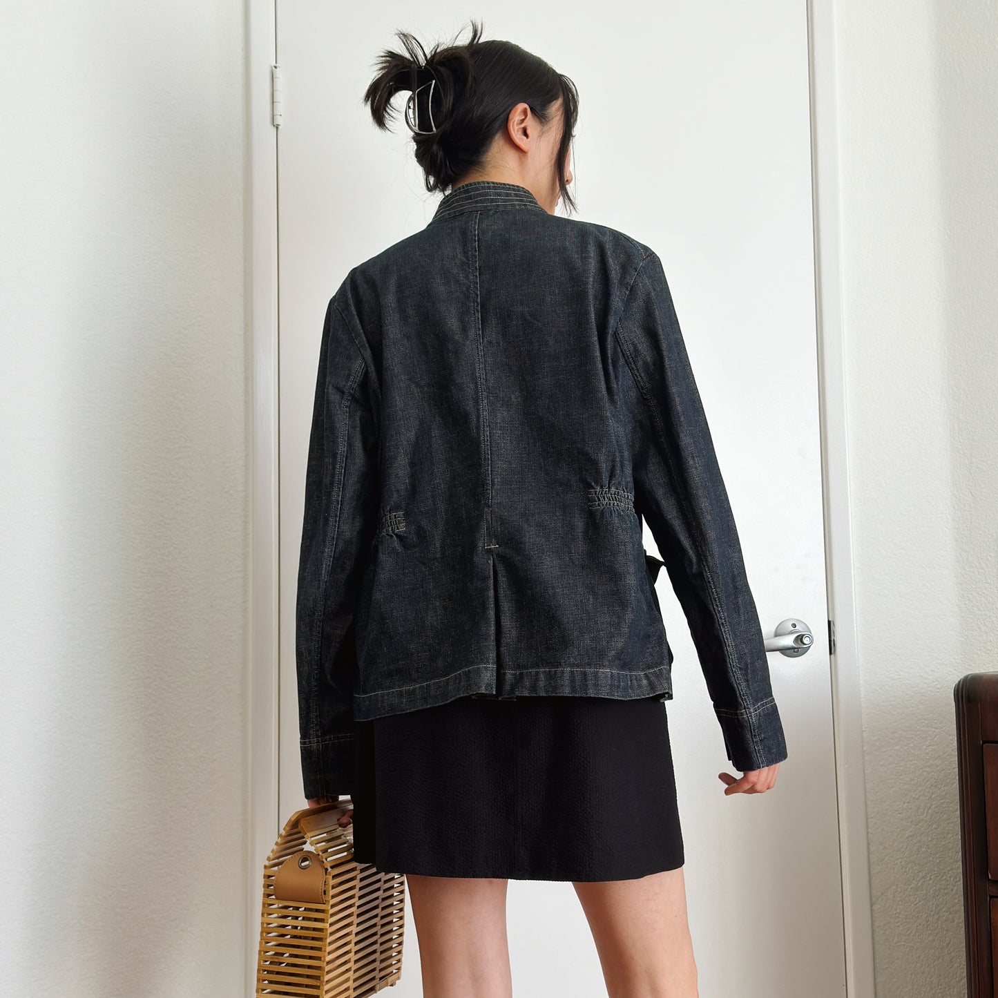 Y2K Dark Wash Denim Jacket | L/XL