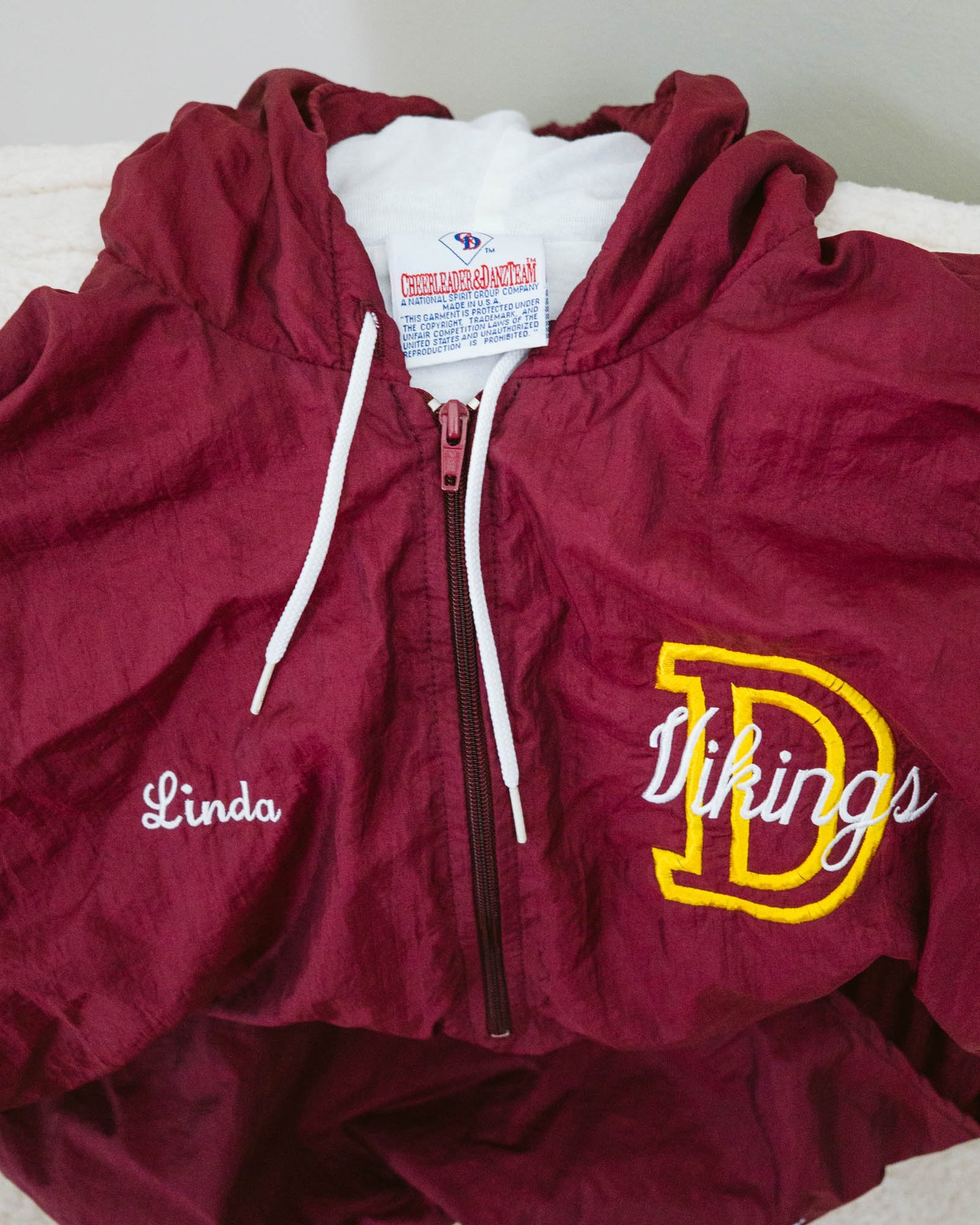 90's Varsity Half Zip Windbreaker Pullover | S