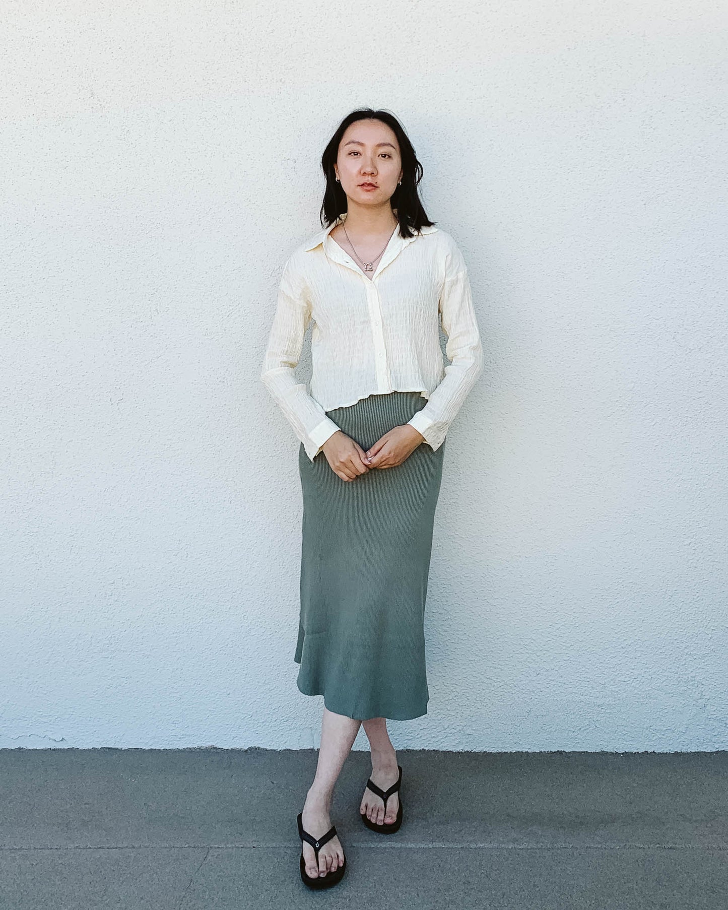 Audrey Sage Knit Skirt