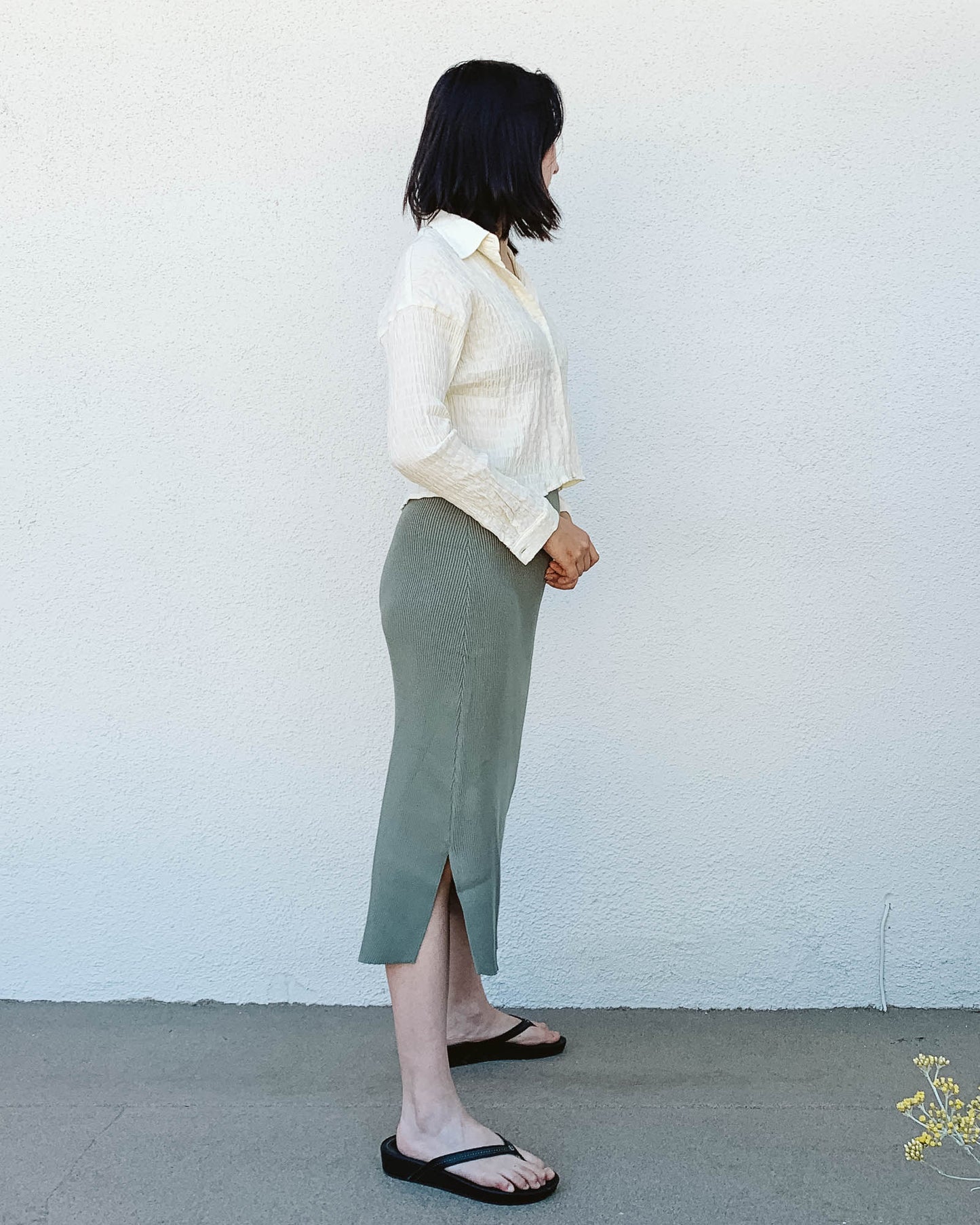 Audrey Sage Knit Skirt