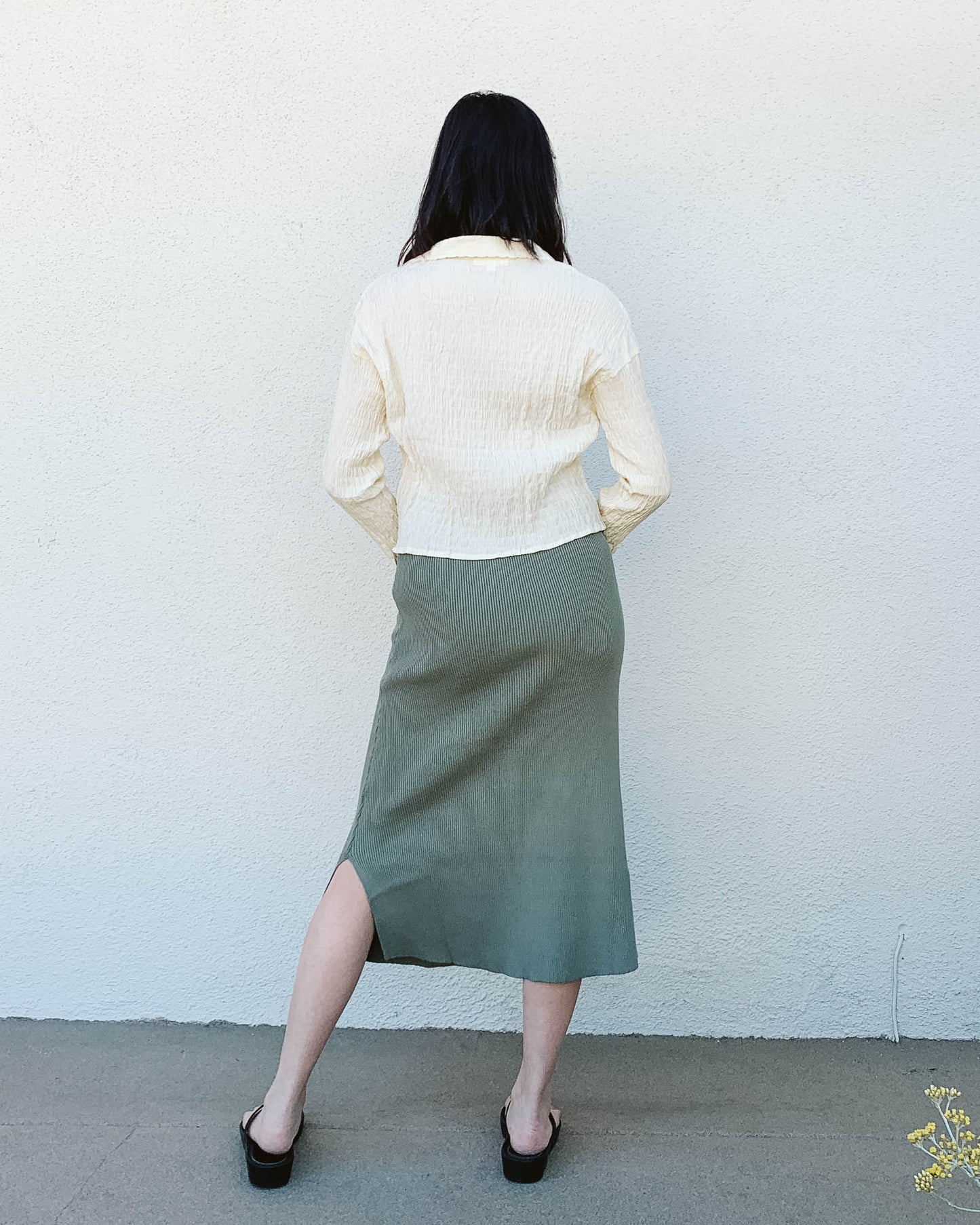 Audrey Sage Knit Skirt