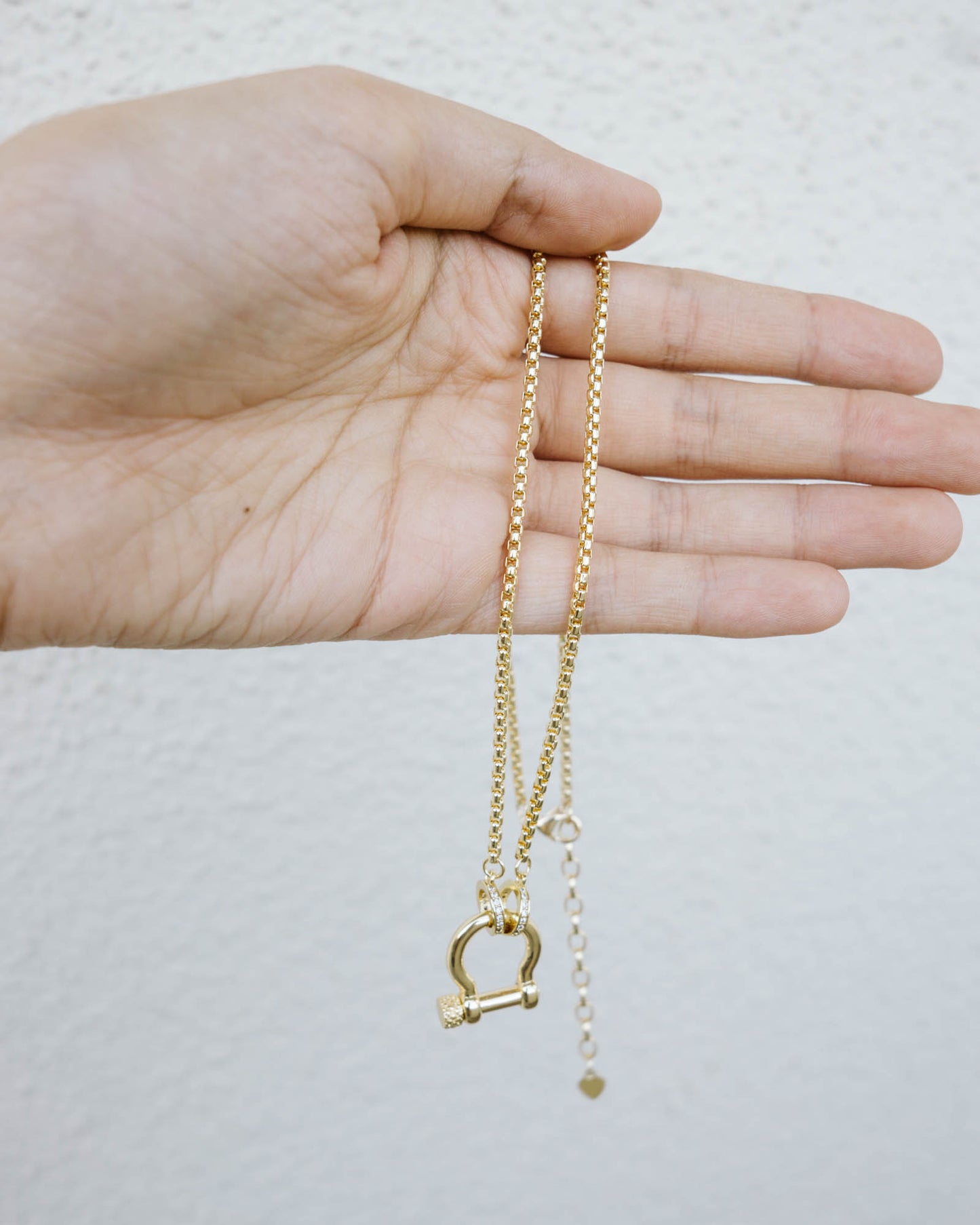 Rina Clasp Necklace in Gold