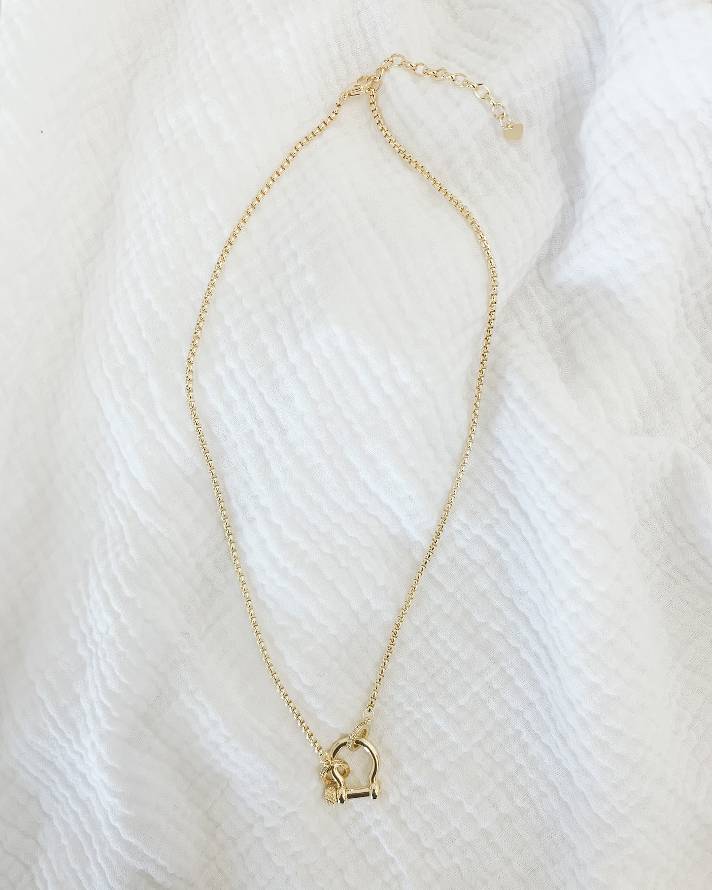 Rina Clasp Necklace in Gold